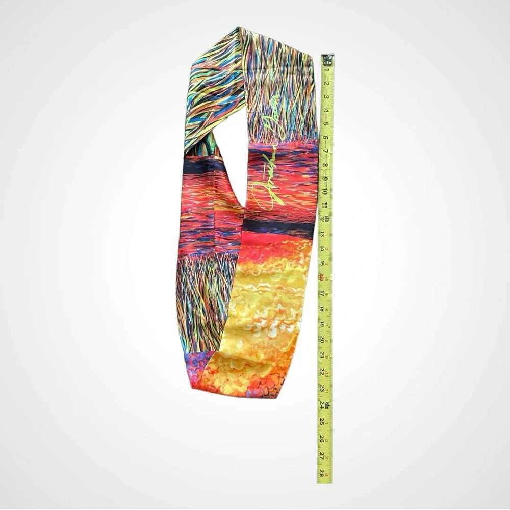 New! JONATHAN GREEN Infinity Silk SIGNED Scarf